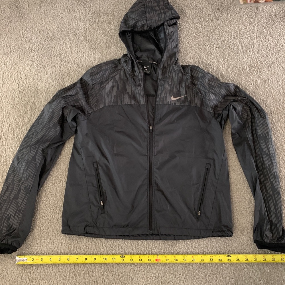 Nike women windbreaker black medium zip m